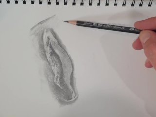 Drawing_a Sexy Vagina. Porn Art_Video Number 1