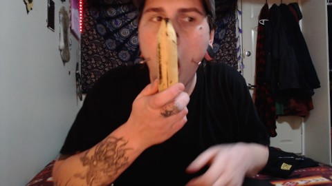 watch me deep throat a banana