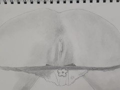 Drawing a vagina and panties porn art video number 2