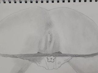 Drawing a Vagina and Panties_Porn Art_Video Number 2