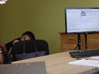 LOAN4K Adventurous clerk lures ahottie into riding himon the table