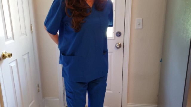 Brunette Nurse In Scrubs - Nurse Wetting her Scrubs - Pornhub.com
