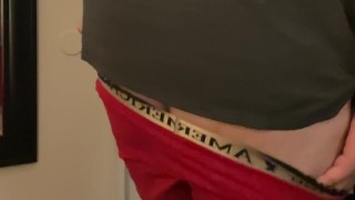 Fat Chub drops his undies for the camera!