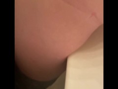 Creampied in gym restroom by stranger and got to workout with cum in my panties 