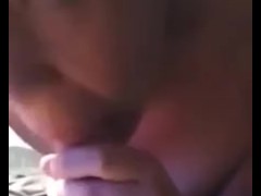 My POV of her swallowing my thick cock