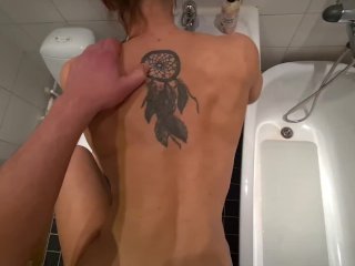 Athletic Busty_Milf Getting Dirty Before TheShower