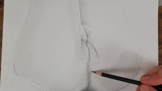 Dibujo Emily Bloom Digitación. Video de arte porno número 3 (sin sonido)