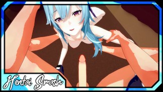 Eula POV сосать член и глотания диплом - Genshin Impact Hentai