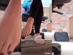 Shaking feet while working