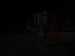 赤いコートで自販機前露出。 - Screenshot 1 of 16 - Crossdresser