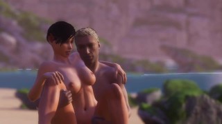 Sexo em público amador ao ar livre com enorme facial [3D Hentai]