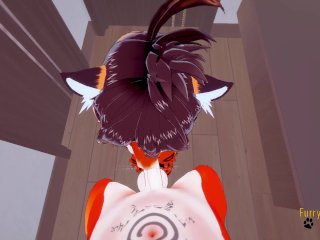 Furry Hentai - POV Tigress sucks cock and gets fucked_by fox