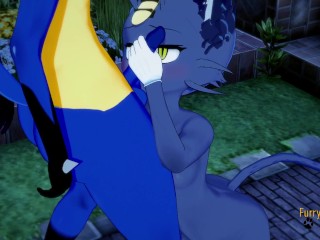 Pokemon Yaoi - Meowth Alola Suck and is Fucked by Lucario