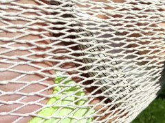 Wanna suck my Nipple? Babe caught outdoor.