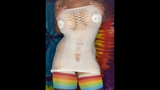 Lingerie body display with pussy peakaboo