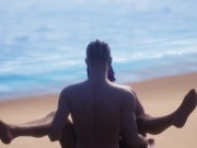Preview 4 of Wife's friend went with us to the wild beach so I cum on their chest [3D Hentai]