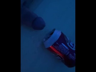 CUM INSIDE a CAN OF BEER!