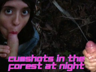 Making him Cum a Lot in a Forest at Night