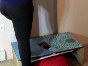 Preview 4 of Preview FaceBox Trampled As A Stepstool To Boost Curvy Goddess In Closet(Full Weight(Facestanding)