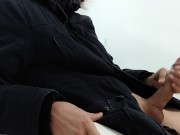 Preview 2 of male masturbation with shot glass ejaculation