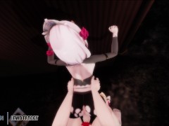 Genshin Impact - Noelle Alley Doggy Sex [UNCENSORED HENTAI 4K MMD]
