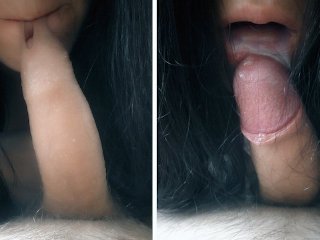 amateur brunette, pov, exclusive, amateur blowjob