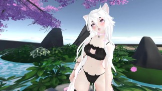 Китти Девушка танцует и раздевается