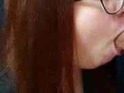 Preview 4 of Warm Cum drips all down my chin after a passionate Blowjob