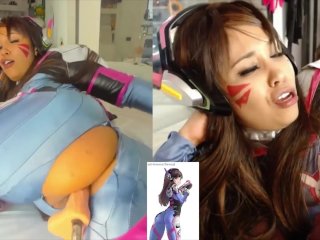 Dva First Time with Fuck Manchine Squirt So Hard inDoggy Overwacth
