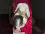 Preview 4 of Thick PAWG College Girl Deepthroats and Rides Asian Cock AMWF Full Video On OnlyFans