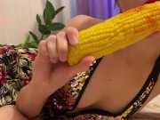 Preview 2 of Food ass to mouth, mukbang 4K - Little Nika