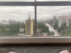 Video POV My new Roommate fucks me in the big window with full view to my neighbors - Mariana Martix