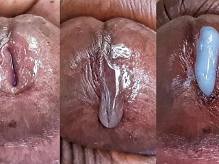 moaning cumshots, close up cumshot, big dick, guy cums twice