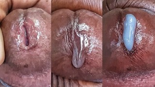 My Massive size Cock was so Wet and full of Cum- Close up Precum Play / BigDickinDaJungle