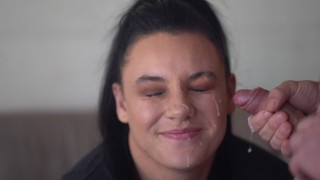 Sensual Close-Up Blowjob With Hot Facial For Lovely Pawg