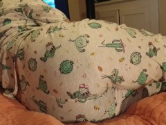 ⭐ Cute Lazy Girl Wets Her Pyjamas Watching TV Lying On Her Tummy!  