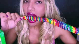 Asmr- Dirty Sucking on a Lollipop, Mix Candy (Rainbow, Dubble ...