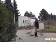 Preview 5 of Redhead Gives Stranger A Public Piss Show
