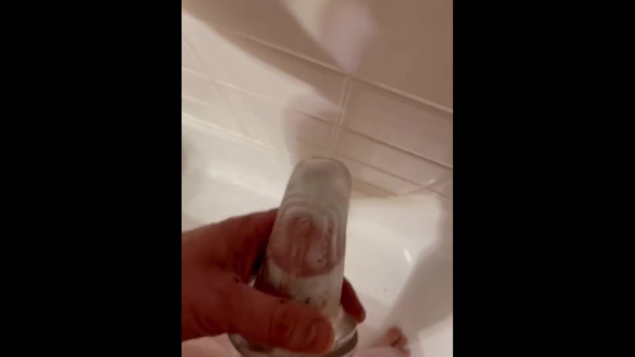 Fuckin my pocket pussy in the shower t