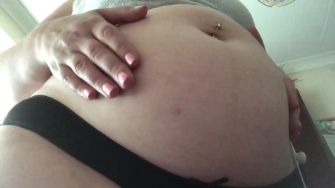 Swollen Belly Girl Hungry/Digesting Belly