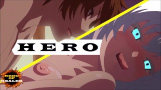 Redo of Healer HERO FUCKS BUSTY HOTTIE animated Hentai BLUE EYES girl big tits cartoon fuck boobs