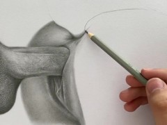Doggy fucked and ass fingered PENCIL ART PORN