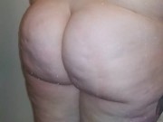 Preview 2 of Sexy Pawg showing off her amazing pale white bubble ass in the shower