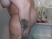 Preview 5 of Sexy Pawg showing off her amazing pale white bubble ass in the shower