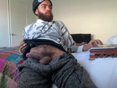 Jerking thick cock in sweats Mount Men Rock Mercury Masturbation