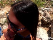 Preview 4 of Weekend hiking with PassionBunny finished with cumshot in my throat - summer vibes