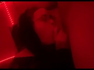 Riding the bunny with a cock in my mouth 