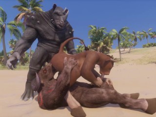 Vie sauvage / tali avec 2 énormes fourrures