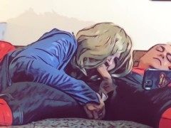 Granny Supergirl Sucks Spiderman