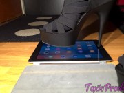 Preview 1 of High heels toying with Ipad